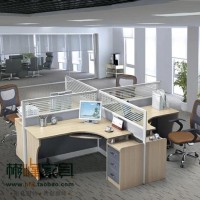 屏风卡位 四人位工作台 屏风卡位 1.4米办公桌 电脑桌子组合屏风
