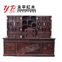 永平红木供应办公桌  红木家具黑酸枝办公桌**中