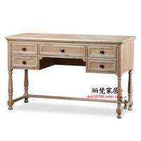 定制\n            新古典实木出口家庭办公桌书桌美