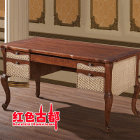 酒店家具生态酒店家具 藤制办公桌、老板桌椅套件