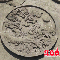 厂家定做浮雕背景墙装饰 古建材料 古建青砖雕刻