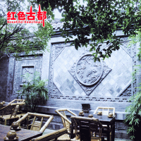 厂家定做浮雕工艺品影壁挂件 背景墙 古建材料 古建青砖雕刻