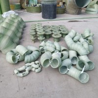 华强 玻璃钢管件 玻璃钢法兰 弯头 变径 三通 玻璃钢管道配件