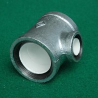 衬塑管件 热镀锌衬塑管件 B型衬塑管件DN 50*15变径三通 饮用水系统专用**产品