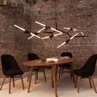 Roll Hill后现代铁艺创意艺术北欧餐厅客厅别墅树杈吊灯直销