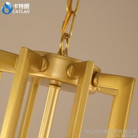 现代新中式吊灯茶楼中式客厅灯水晶餐厅吊灯仿古铜铁艺中式风灯具