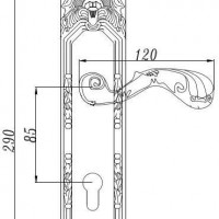 豪华别墅铜门锁，执手面板锁，仿古铜插芯门锁