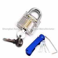 Rarelock练功锁 透明挂锁 锁匠练功锁 透明门锁套装 练习锁