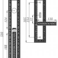 瀚佰锐铜古典大门锁， 实木门锁，执手面板插芯锁